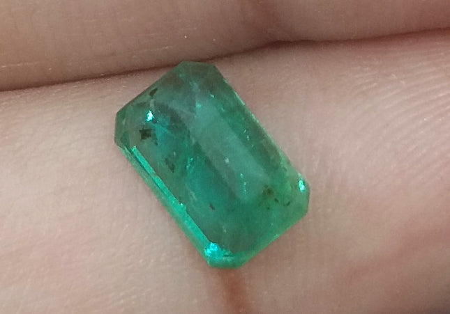 GSI Certified 1.84ct Deep Green Natural Zambian Emerald Minor Oiled Loose Gemstone