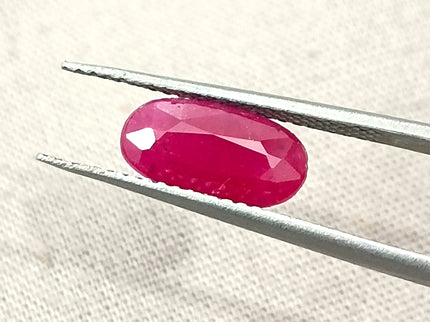 Mozambique Ruby 1.91ct Certified Natural Red Unheated Oval Cut Gemstone
