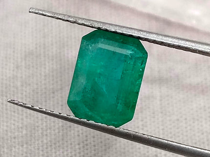 Zambian Emerald 2.23ct Certified Natural Medium Deep Green Octagon Cut Loose Gemstone
