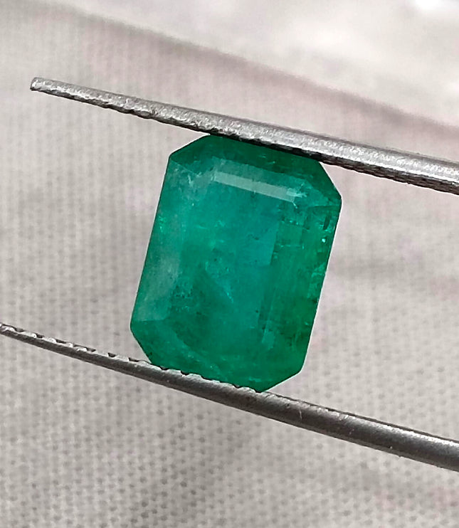 Zambian Emerald 2.23ct Certified Natural Medium Deep Green Octagon Cut Loose Gemstone