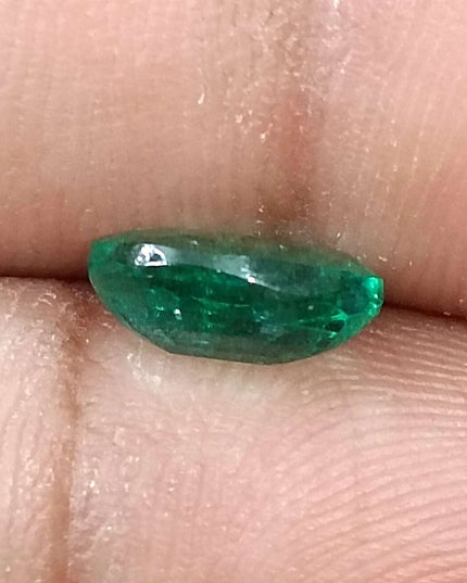 1.61ct Medium deep Zambian emerald minor oiled loose gemstone