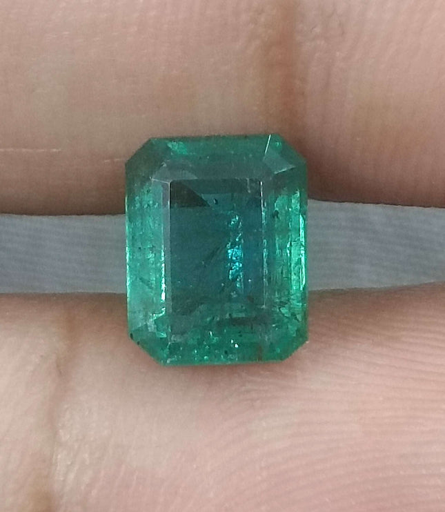 Zambian Emerald 2.76ct Certified Natural Deep Green Loose Gemstone