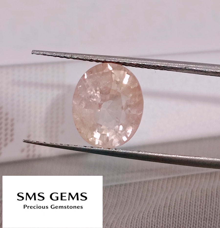 Untreated Padparadscha Sapphire 5.20ct Natural IGI Certified Pinkish Orange Oval Cut Loose Gemstone