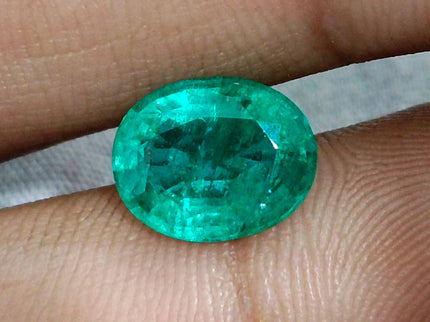 Russian Emerald 3.10ct Natural Sea Green Oval Cut Loose Gemstone