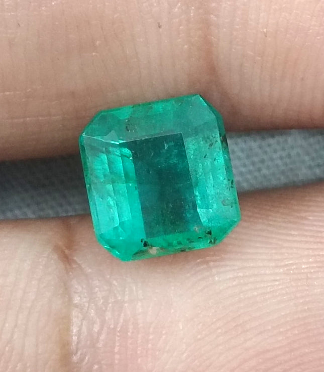 Zambian Emerald 2.61ct Certified Medium Deep Green Natural Gemstone