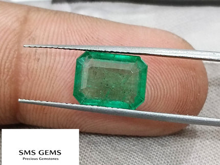 Zambian Emerald 2.76ct Certified Natural Medium Green Octagon Cut Loose Gemstone