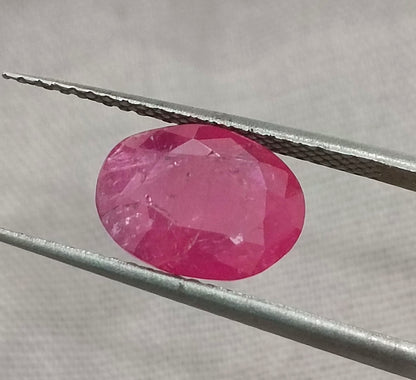 2.72ct African Ruby Certified By GSI, Natural Untreated Gemstone