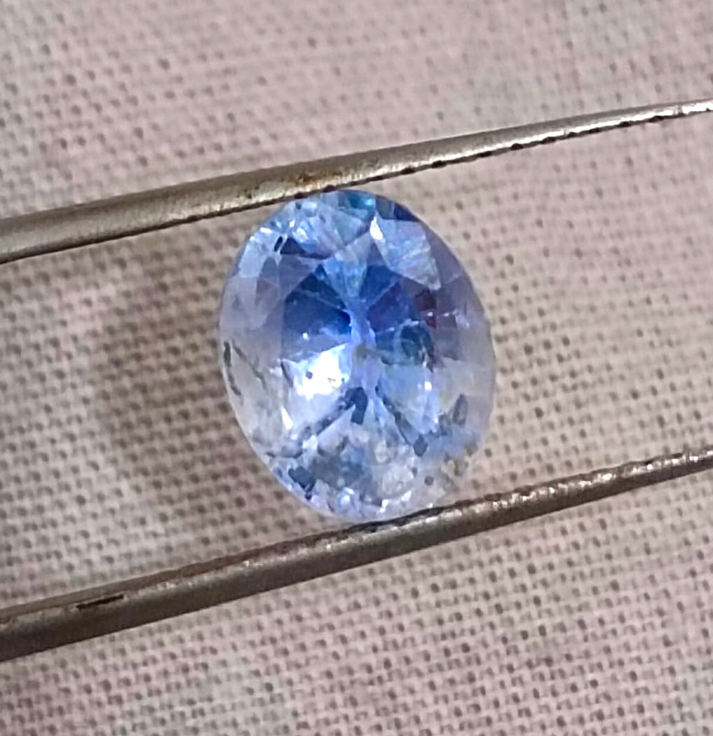 GSI Certified 2.83ct Blue Ceylon Sapphire , 100% Natural Untreated Earth Mined Gemstone