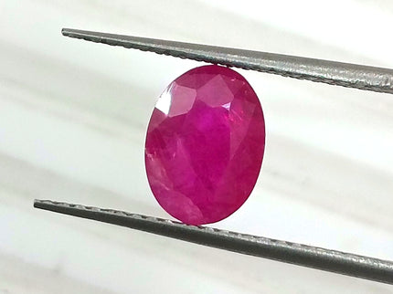 GSI Certified 1.54ct Mozambique Ruby, Natural Untreated Gemstone