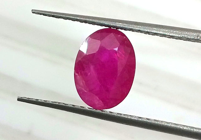 GSI Certified 1.54ct Mozambique Ruby, Natural Untreated Gemstone