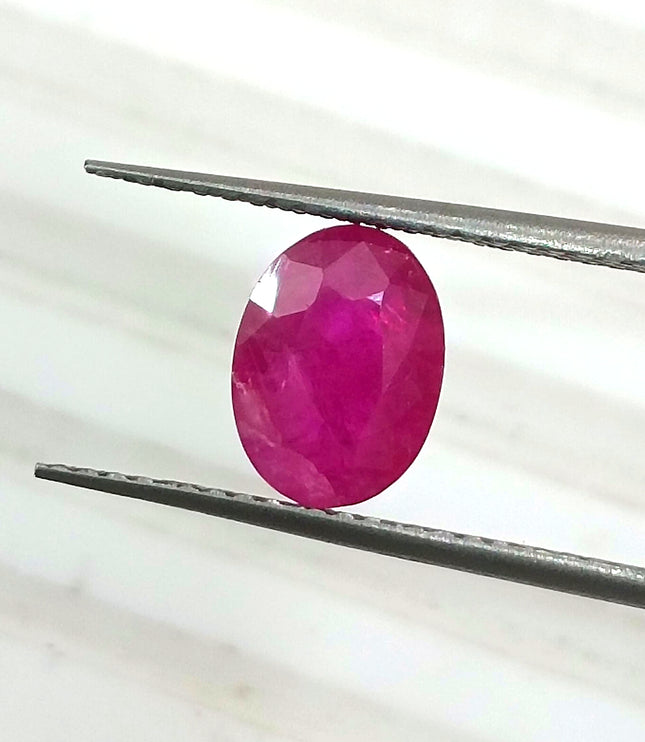 GSI Certified 1.54ct Mozambique Ruby, Natural Untreated Gemstone
