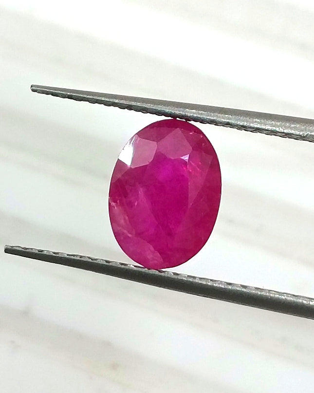 GSI Certified 1.54ct Mozambique Ruby, Natural Untreated Gemstone