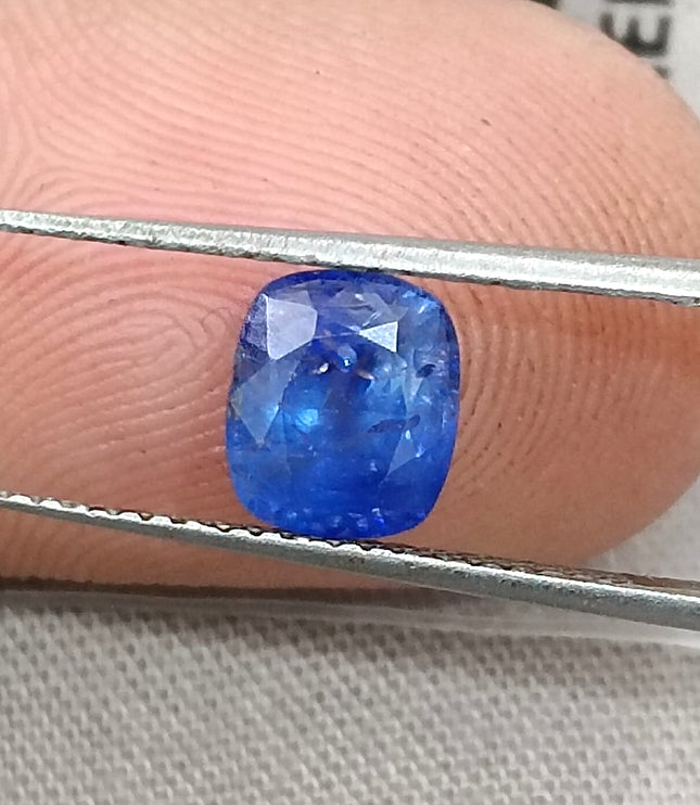 Natural Blue Sapphire 1.63ct Certified Medium Deep Color Sri Lanka Cushion Cut Loose Gemstone