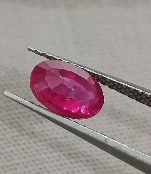 GSI Certified 1.07ct Pigeon Blood Red Ruby, Untreated
