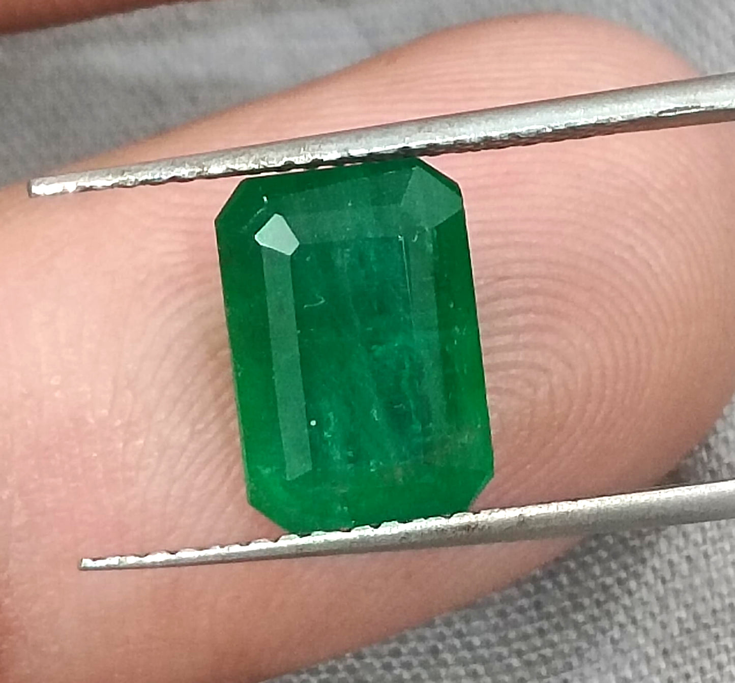 GSI Certified 3.29ct Deep Velvet Green Emerald, Natural Gemstone