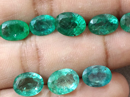 17.00ct Emerald Parcel Natural Medium Green Oval Cut Loose Gemstones