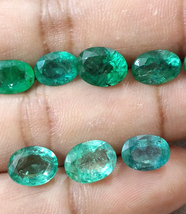 17.00ct Emerald Parcel Natural Medium Green Oval Cut Loose Gemstones