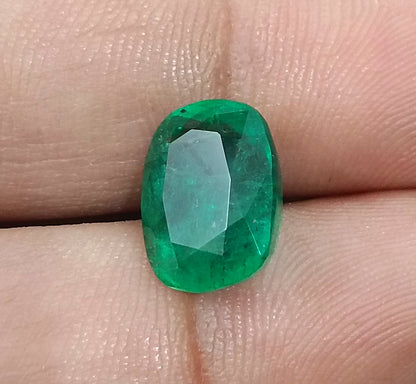 5.49ct Alpine Green Emerald, Natural Gemstone - SMSGEMS 