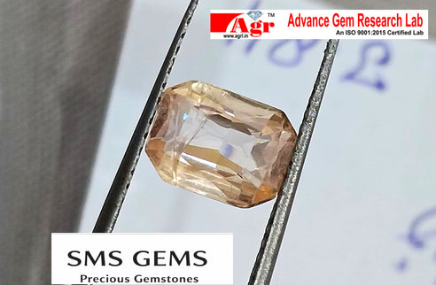 Padparadscha Sapphire 1.42ct Certified Pinkish Orange Unheated Octagon Cut Natural Loose Gemstone