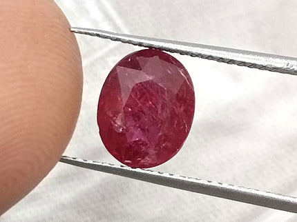 2.93ct Unheated Natural Ruby Mozambique SGL Certified Deep Rasberry Red Gemstone