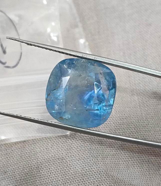 17.96ct Untreated Blue Sapphire Natural IIGJ Certified Burmese Cushion Cut Gemstone