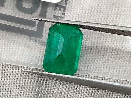 Deep Green Zambian Emerald 2.24ct Octagon Cut Certified Natural Loose Gemstone