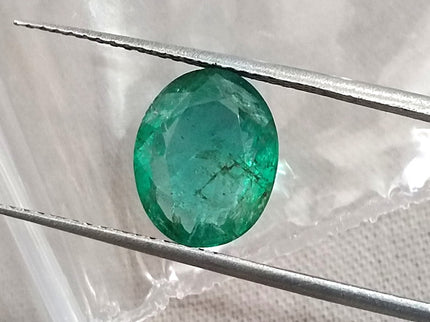 2.41ct Natural Emerald SGL Certified Medium Deep Green Oval Cut Minor Oiled Loose Gemstone