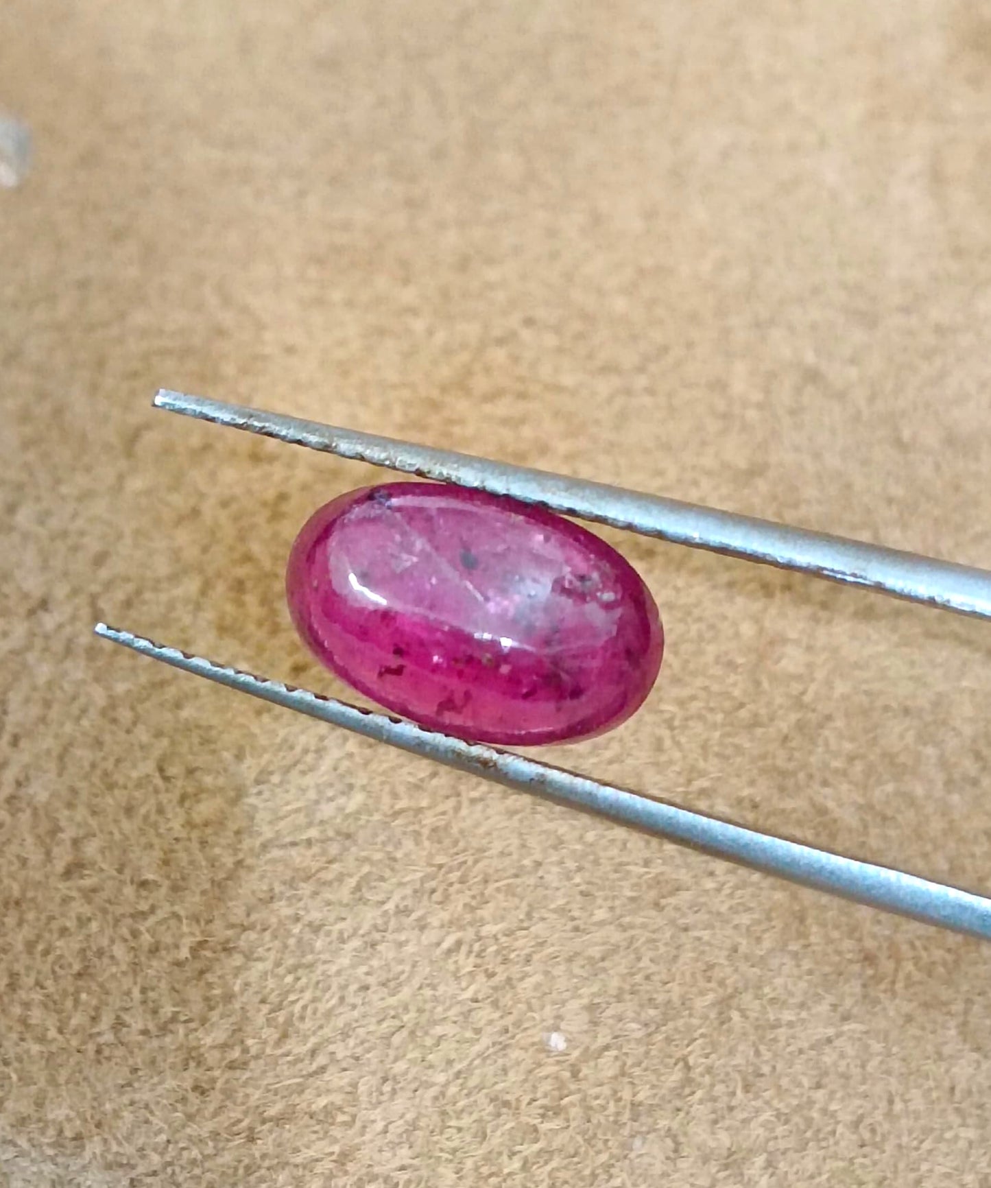 2.45ct Cabochon Cut Ruby , 100% Natural Heated Earth Mined Gemstone