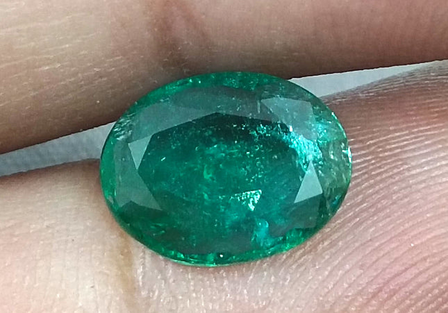GSI Certified 2.19ct Medium Deep Green Emerald, Natural Gemstone