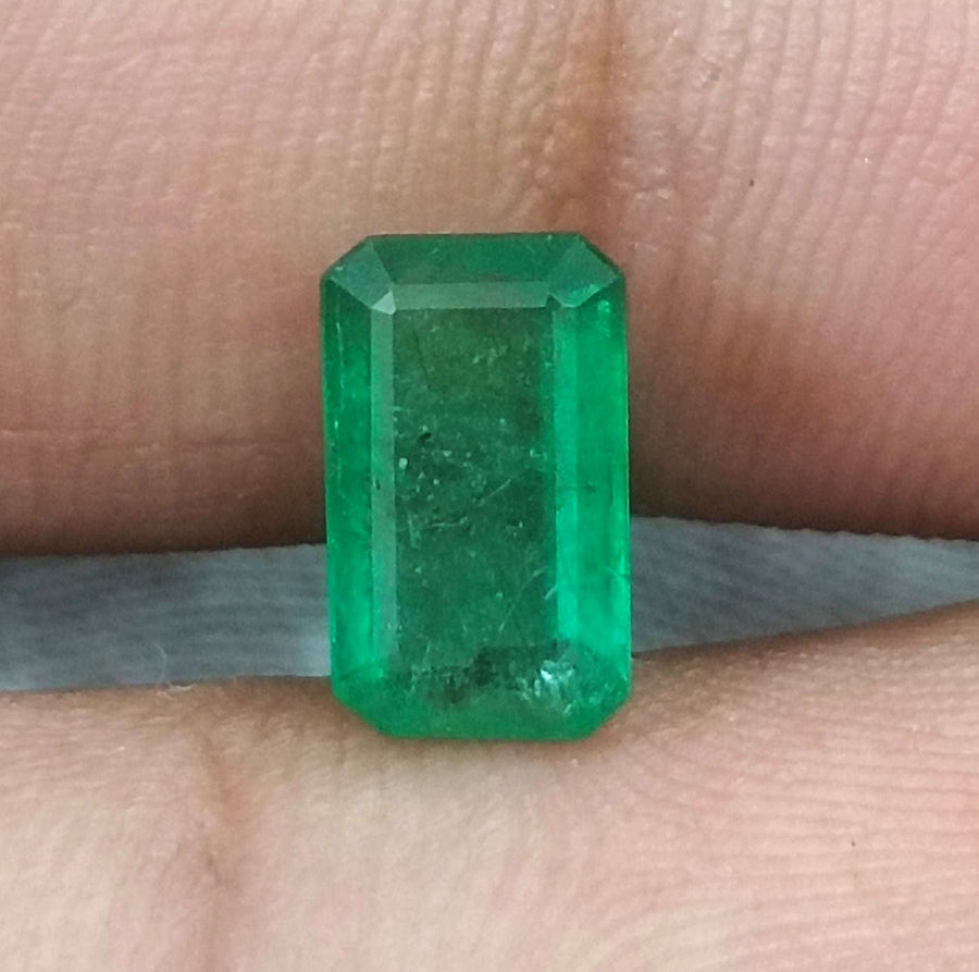 Swat Emerald 1.66 Certified Natural Medium Deep Green Gemstone