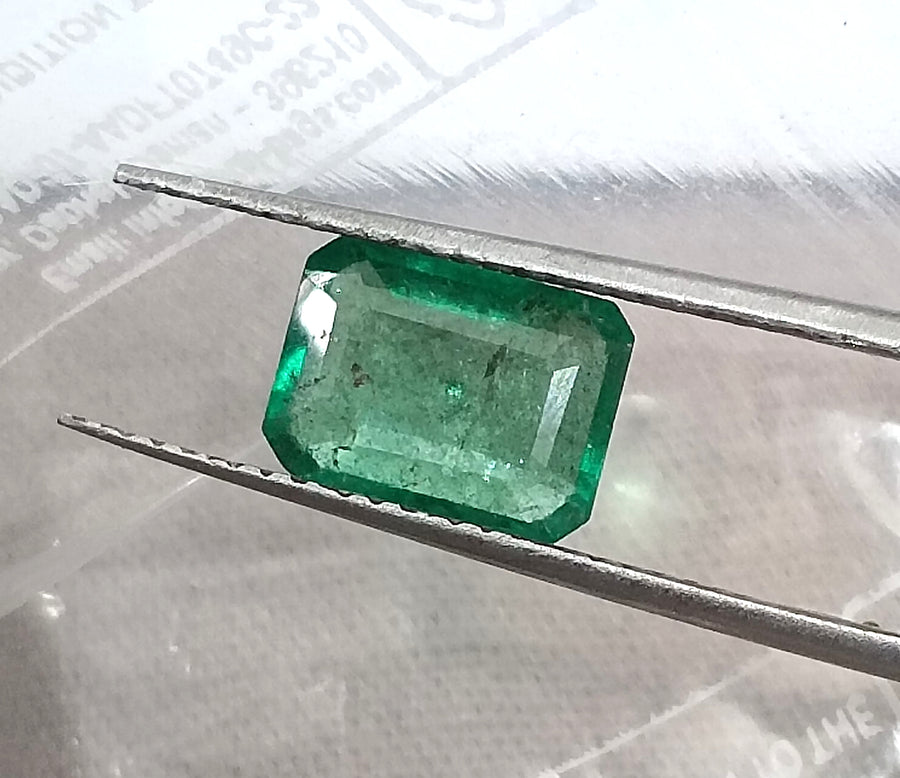 2.10ct Natural Emerald Medium Deep Green Octagon Cut Gemstone