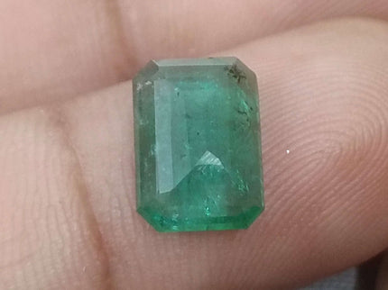 Zambian Emerald 2.73ct Certified Natural Medium Deep Green Loose Stone.