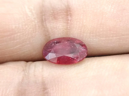 2.16ct Untreated Mozambique Natural Ruby SGL Certified Rasberry Red Oval Gemstone