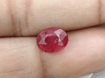 2.80ct Unheated Natural Ruby Mozambique SGL Certified Vivid Red Oval Loose Gemstone