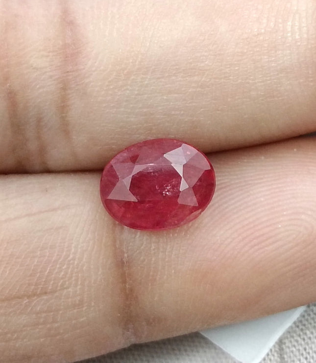 2.80ct Unheated Natural Ruby Mozambique SGL Certified Vivid Red Oval Loose Gemstone