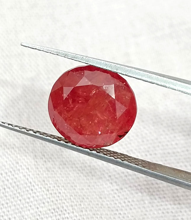 Burmese Ruby 5.00ct Certified Pigeon Blood Red Round Cut Unheated Loose Gemstone
