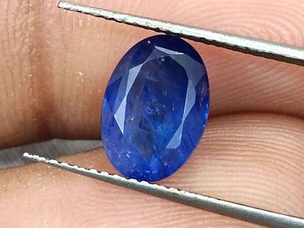 Royal Blue Sapphire 4.01ct Natural Oval Cut Loose Gemstone