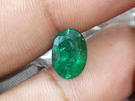 2.37ct Emerald Natural Deep Pure Green SGL Certified Oval Cut Gemstone