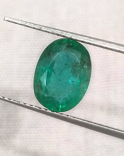 GSI USA Certified 1.76ct Deep Green Zambian Emerald Minor Oiled Loose Gemstone