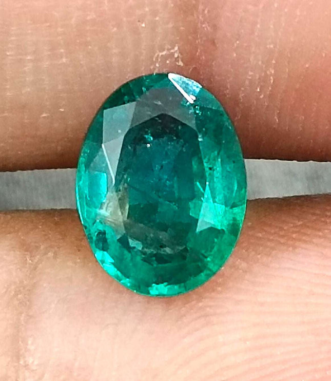 Certified 1.57ct Natural Zambian Emerald Stone