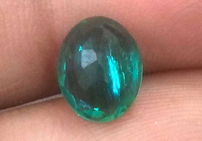 1.70ct GSI Certified Medium Deep Green Zambian Emerald Minor Oiled Loose Gemstone