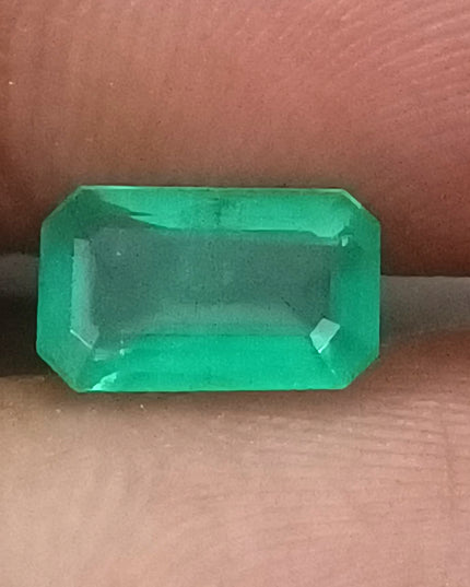 GSI Certified 1.52ct Medium Light Green Natural Zambian Emerald Minor Oiled Loose Gemstone