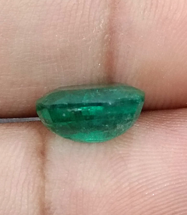 Zambian Emerald 4.25ct Natural Medium Deep Green Cushion Cut Stone