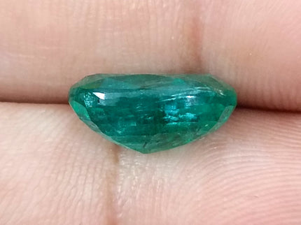 5.35ct Emerald Natural Certified Deep Pure Green Cushion Cut Stone