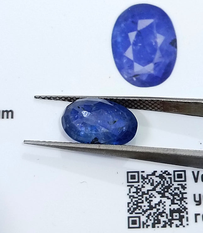 Blue Sapphire 2.86ct Natural GSI Certified Medium Color Sri Lanka Oval Cut Loose Gemstone H