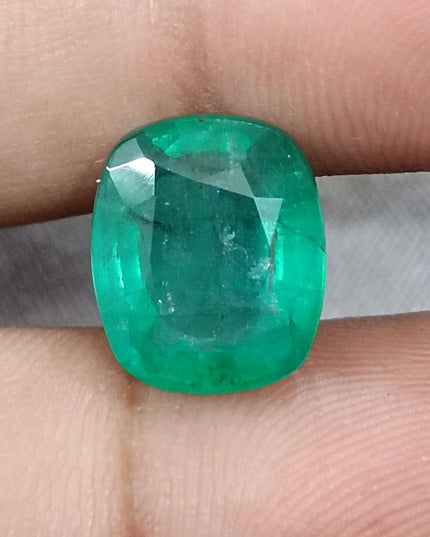 Big 6.28ct Zambian Emerald, Medium Deep Green Minor Oiled Natural Loose Gemstone