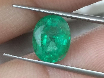 1.61ct Certified Natural Swat Emerald, Oval cut Loose Gemstone
