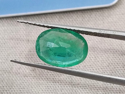 2.26ct Emerald Natural Medium Velvet Green Oval Cut Loose Gemstone