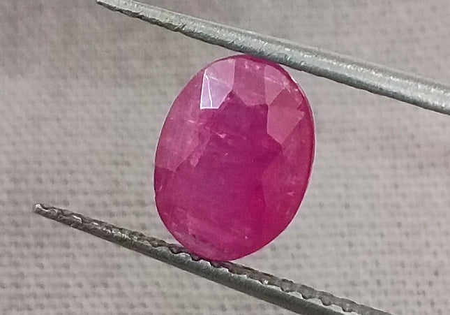 GSI Certified 1.34ct Mozambique Ruby, Natural Untreated Ruby