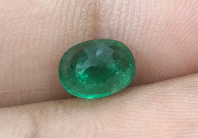 GSI USA Certified 1.33ct Deep Green Zambian Emerald Minor Oiled Loose Gemstone